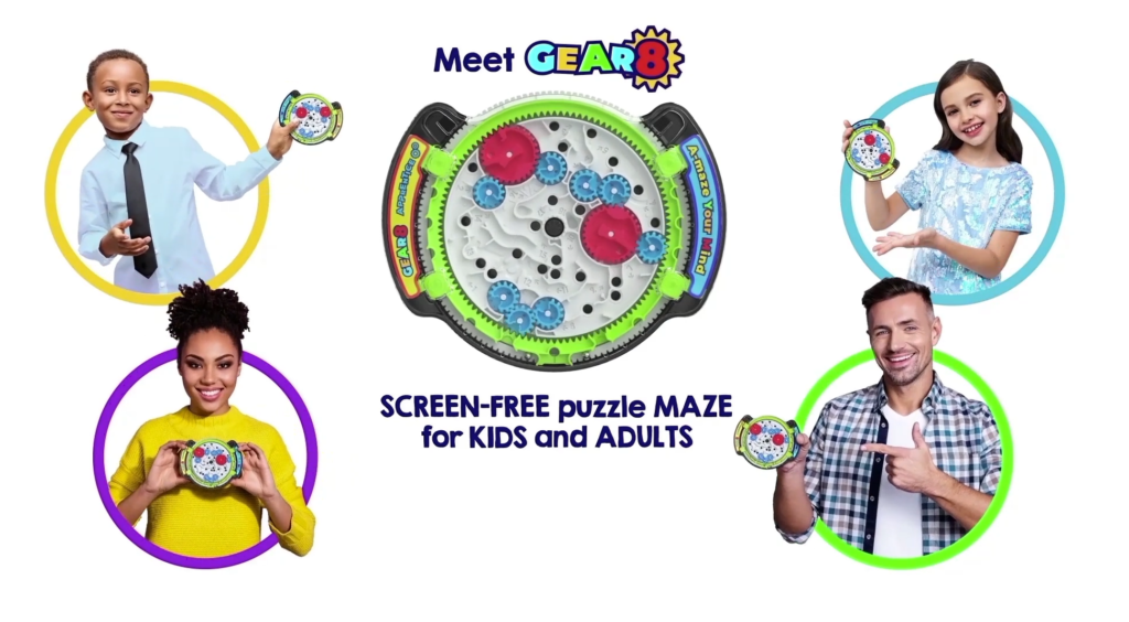 Meet Gear8 - Screen Free Puzzle Maze - Play-A-Maze